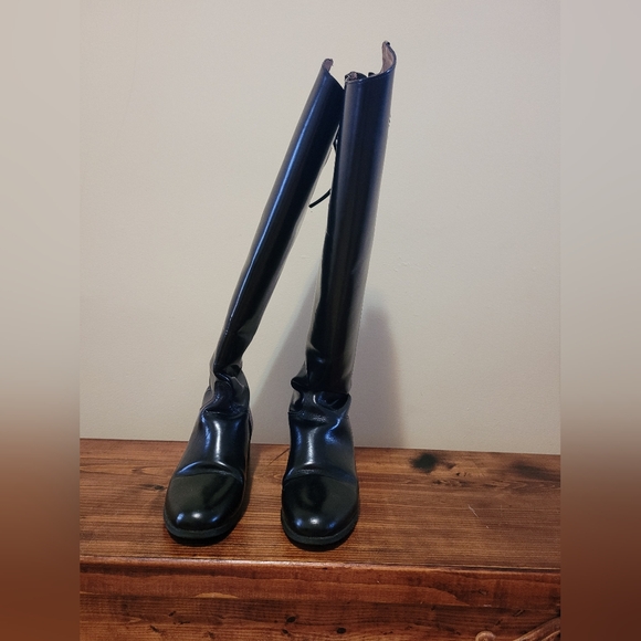 Amazonas leather knee high black riding boots - Picture 3 of 5